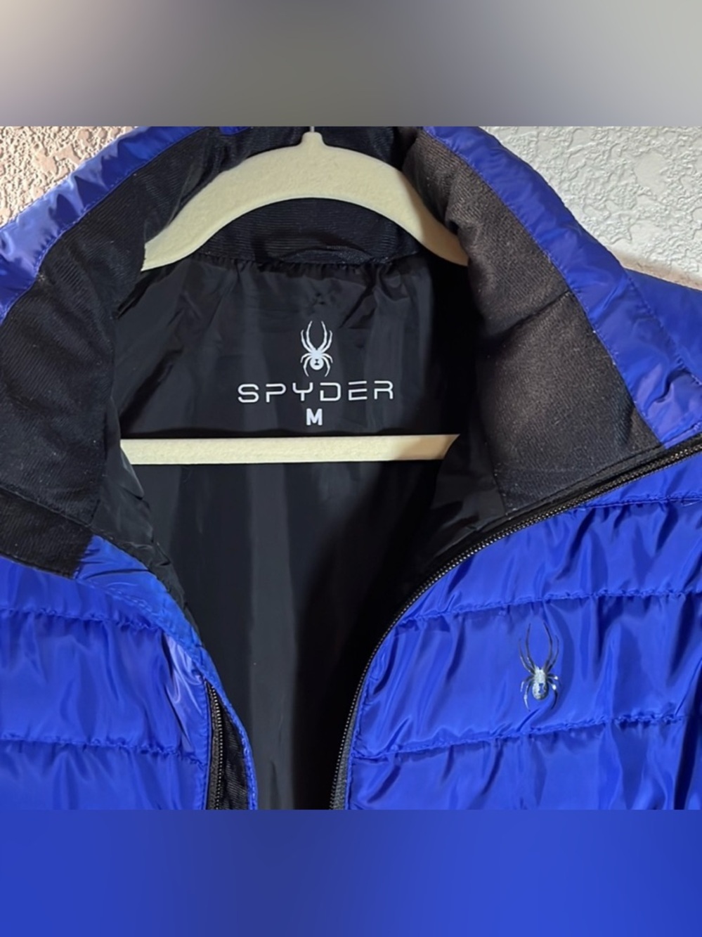Spyder Prymo Women’s Down Puffer Jacket Medium Cobalt Blue Insulated Ski Layer - Picture 5 of 9
